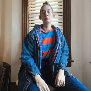 VINTAGE Reversible Plaid and Denim Jacket, 90s Grunge